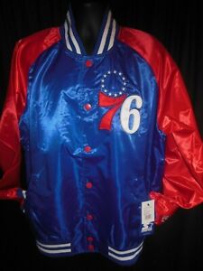 Philadelphia 76ers NBA Men's Mid Weight Front Snap Starter Jacket XL