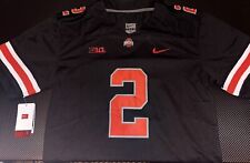 BLACKOUT Chris Olave Ohio State OSU Black Jersey Buckeyes Stitched 2 All Sizes