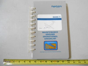 RARE DASH 7 FLIGHT SAFETY INTERNATIONAL MAINTENANCE & GROUND OPERATION CHECKLIST - Picture 1 of 7