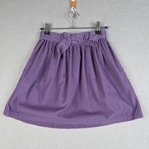Hanna Andersson Girls Skirt Size 140 US 10 Cotton Corduroy Bow Pleated Midi - Picture 1 of 10