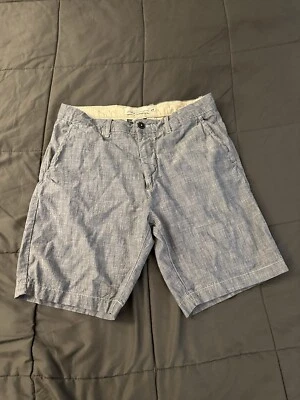 Pantalones Cortos HM Hombre 32 Azul Chino Frente Plano L.O.G.G. Etiqueta de productos graduados informales Foto 1 de 4