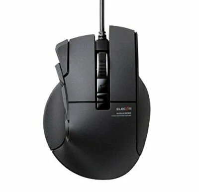 ELECOM M-DUX30BK Gaming Mouse DUX Wired 10 Button 2400dpi Hardware Macro NEW - Image 1 of 4