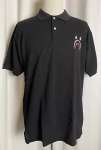 Camisa de Vestir A Bathing Ape Tiburón Costura Cuello Negra XXL Exclusiva de Japón - Imagen 1 de 12