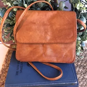 Handmade Small Brown Pebble Leather Crossbody Purse - Picture 1 of 10
