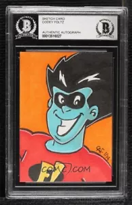 ¡Freakazoide! Tarjeta de boceto artístico original de Dexter Douglas 1/1 BAS - Imagen 1 de 2