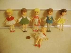 Mini muñecas clon Hasbro Dolly Darling años 60 vintage con pelo moldeado ¡coleccionables! - Imagen 1 de 8