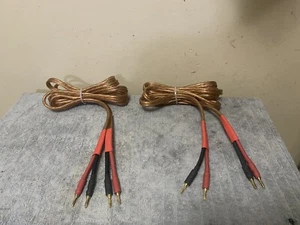 Monster Cable High-Quality Speaker Cable 8 Feet Long Set Of 2 With Banana Plug  - Picture 1 of 7