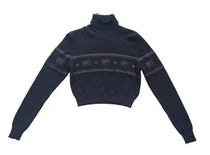 Chiara Ferragni maglia dolcevita donna manica lunga 73CBFM26CMA10 nero lurex M - Imagen 1 de 5