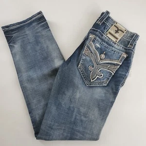 Rock Revival Arjan A203 Straight Stretch Premium Blue Jeans Mens Size 30x32 - Picture 1 of 22