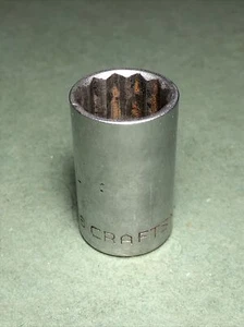 Vintage Craftsman | 11/16" 12-Point 1/2" Drive Socket | =V= Series | USA - Picture 1 of 8
