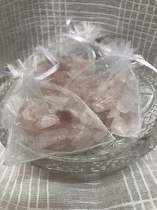 Rose Quartz Chips Natural Crystal Organise Bag 50g - Picture 1 of 5