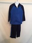 Faded glory boy&#39;s 2pc hoodie jacket and pants blue XS 4-5 100% polyester