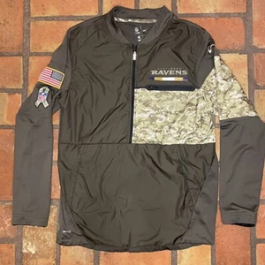 Nike NFL Baltimore Ravens Men’s Small Salute To Service 1/2 Zip Hybrid Jacket - Picture 1 of 9