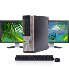 Dell i3 Desktop Computer 16Gb Ram 2Tb Hdd 512Gb Ssd Wi-Fi 24" Lcd Windows 10 Pro