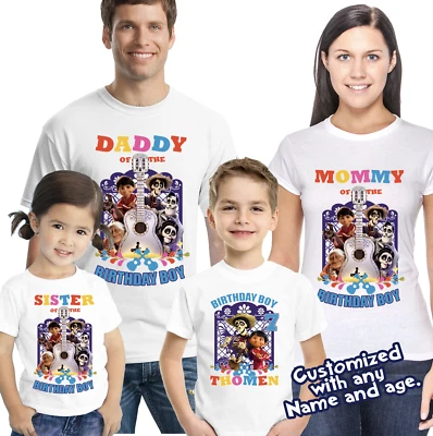 Camiseta Coco Cumpleaños, Camisa Coco Personalizada Añade Nombre y Edad Camisa Coco Fiesta Foto 1 de 3