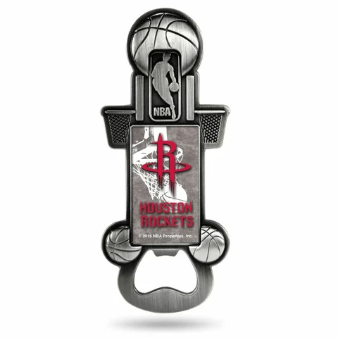 Houston Rockets NBA Party Starter Magnetic Metal Bottle Opener Cover