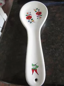 Soporte para tetera Kalocsa Hungría/decoración de pared flores rojas... - Imagen 1 de 3