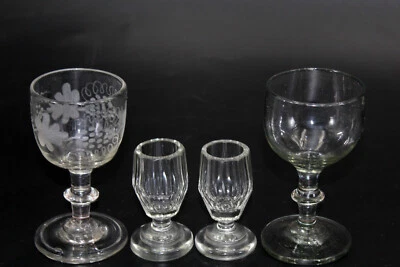 4 alte Gläser 19.Jahrhundert, Abriss, Biedermeier - Bild 1 von 4