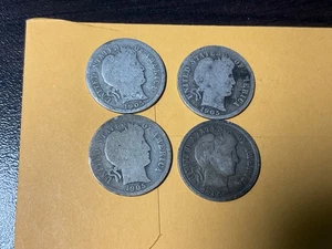 1905 Barber Dime's Lot 4 Münzen #18 - Bild 1 von 2