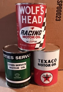 Öldosen Wolfs Head Städte Service Texaco ein Quart Ausstellungsladen Garage - Bild 1 von 1