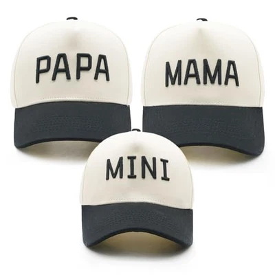 Mamá Papá Mini Sombrero Familia A Juego Talla Única Negro Mamá + Papá + Mini Sombrero Foto 1 de 4