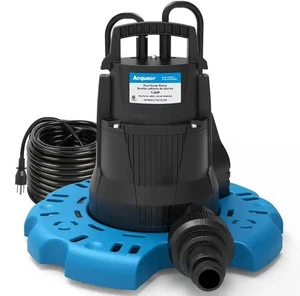 Bomba de cubierta de piscina automática Acquaer 1/4 HP 115 V sumergible 2250 GPH - Imagen 1 de 6