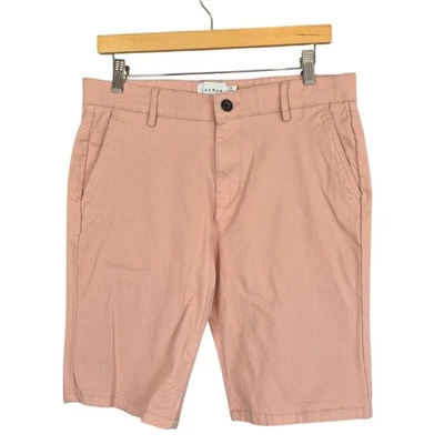 Pantalones Cortos Chinos Topman Para Hombre Elastizados Ajustados W34 Medidas W32 Rosa Verano Foto 1 de 4