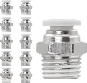 10PCS 1/4" NPT Push-to-Connect Fittings, Male Thread Quick Connect Pneumatic - Picture 1 of 5