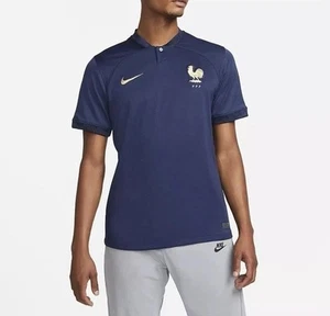 NWT! Nike France 2022/23 Men’s Small Home Navy Blue Soccer Jersey DN0690-413 - Picture 1 of 5