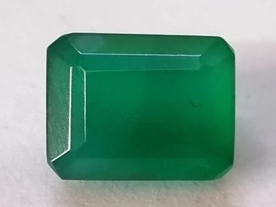 Piedra preciosa suelta de ónix verde corte esmeralda natural de 7,83 quilates con certificación EGL Foto 1 de 4