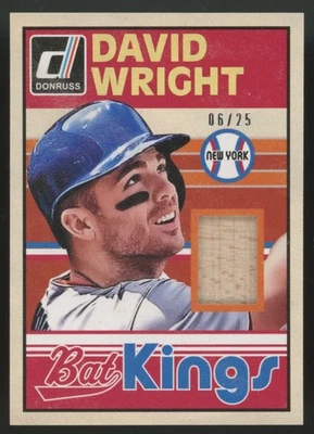 2014 Panini Donruss David Wright Bat Kings Studio Series Reliquia/25 #9 Foto 1 de 2