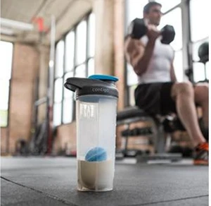 Contigo "Shake Go Fit" 28 Unzen Shaker Flasche - Auslaufsicher Schnappdeckel Blau Protein - Bild 1 von 4