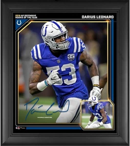 Darius Leonard Colts 2018 NFL Defensive Rookie OTY FRMD 15x17 Collage Facsimile - Picture 1 of 1