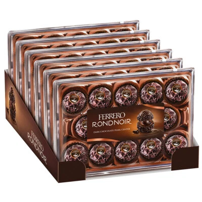 SCHOKOLADE-PRALINEN Ferrero Rocher Rondnoir Cioccolatini Cioccolato Amaro Delicato 138g Confezione da 6