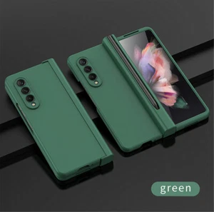 With Pen Slot Case PU Leather Cover For Samsung Galaxy Z Fold5  Fold4  Fold3 - Picture 1 of 13