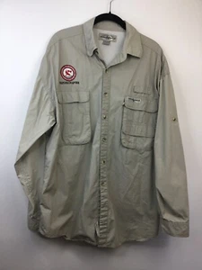 Hook & Tackle Men's Long Sleeve Beige Large Fishing Gear Shirt - Picture 1 of 8