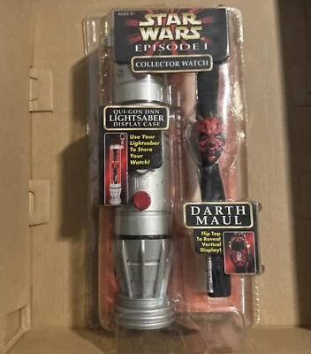 1999 Star Wars Episode 1 Darth Maul COLLECTOR WATCH With LIGHTSABER Display Case - Image 1 of 4