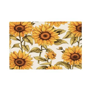 Sunflower Place Mat Set of 6 Pieces Heat-Resistant Tableware Mats Stain Anti-... - Picture 1 of 9