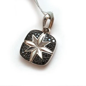 DAVID YURMAN New Men's 18mm North Star Enhancer Sterling Silver & Black Diamonds - Picture 1 of 5