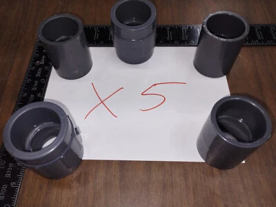 LOT OF 5 1.5" Socket PVCI Schedule 80 COUPLING SLIP GLUE NFS-PW NNB SPEARS PVC - Image 1 of 3