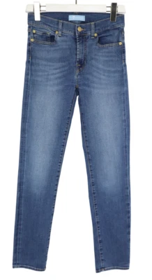 7 For All Mankind Roxanne Mujeres Jeans W28 Denim Azul Bigotes de Gato Estándar - Imagen 1 de 4