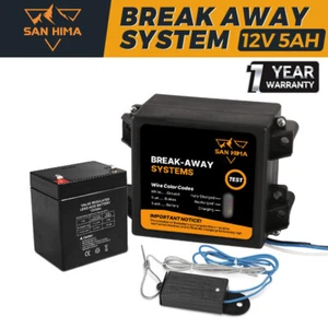 Break Away System With Battery & Switch Trailer Float Boat Electric Brakeaway - Picture 1 of 12