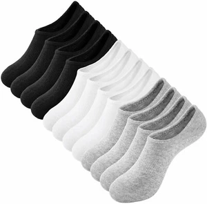 6 Pairs of Womens Mens No Show Trainer Socks Non Slip Sport Ankle Cotton Low Cut - Picture 1 of 6