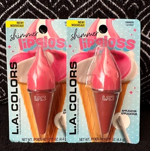 2pk LA COLORS CANDIED C68829 SHIMMER ICE CREAM PLUMP LIQUID LIPSTICK LIPGLOSS - Picture 1 of 5