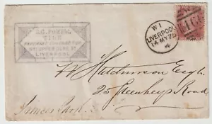 1875 LIVERPOOL COVER PUBBLICITARIA R G POWELL PAVIMENTO PIASTRELLE APPALTATORE ILLUSTRATO - Foto 1 di 2