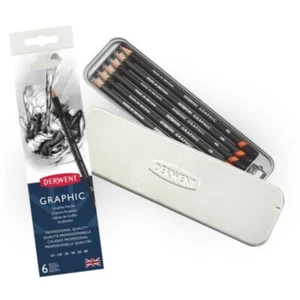 Set of 6 Derwent Graphic Professional 0700835 Pencils - New - Picture 1 of 1