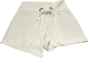Mini Skort Jealous Tomato para mujer talla pequeña blanco roto plata ojal corbata - Imagen 1 de 9