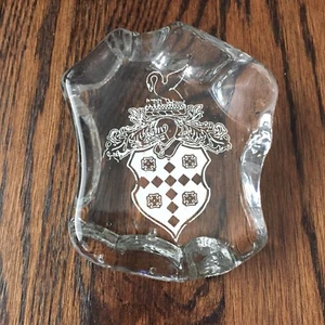 Pisapapeles de vidrio transparente Ice Art de colección - Escudo de armas - Imagen 1 de 5