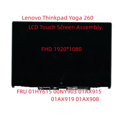 Original For Lenovo Thinkpad Yoga 260 12.5"FHD LCD Touch Screen Assembly 01HY615 - Image 1 of 3