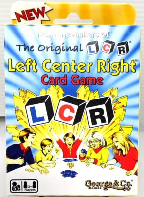 左右中心纸牌游戏来自原版 LCR George&Co.Games 的制造商 ~ 全新 ~ — 第 1/2 张图片